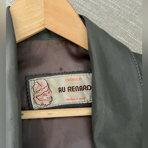 Vintage leather belted blazer - Picture 8 of 8